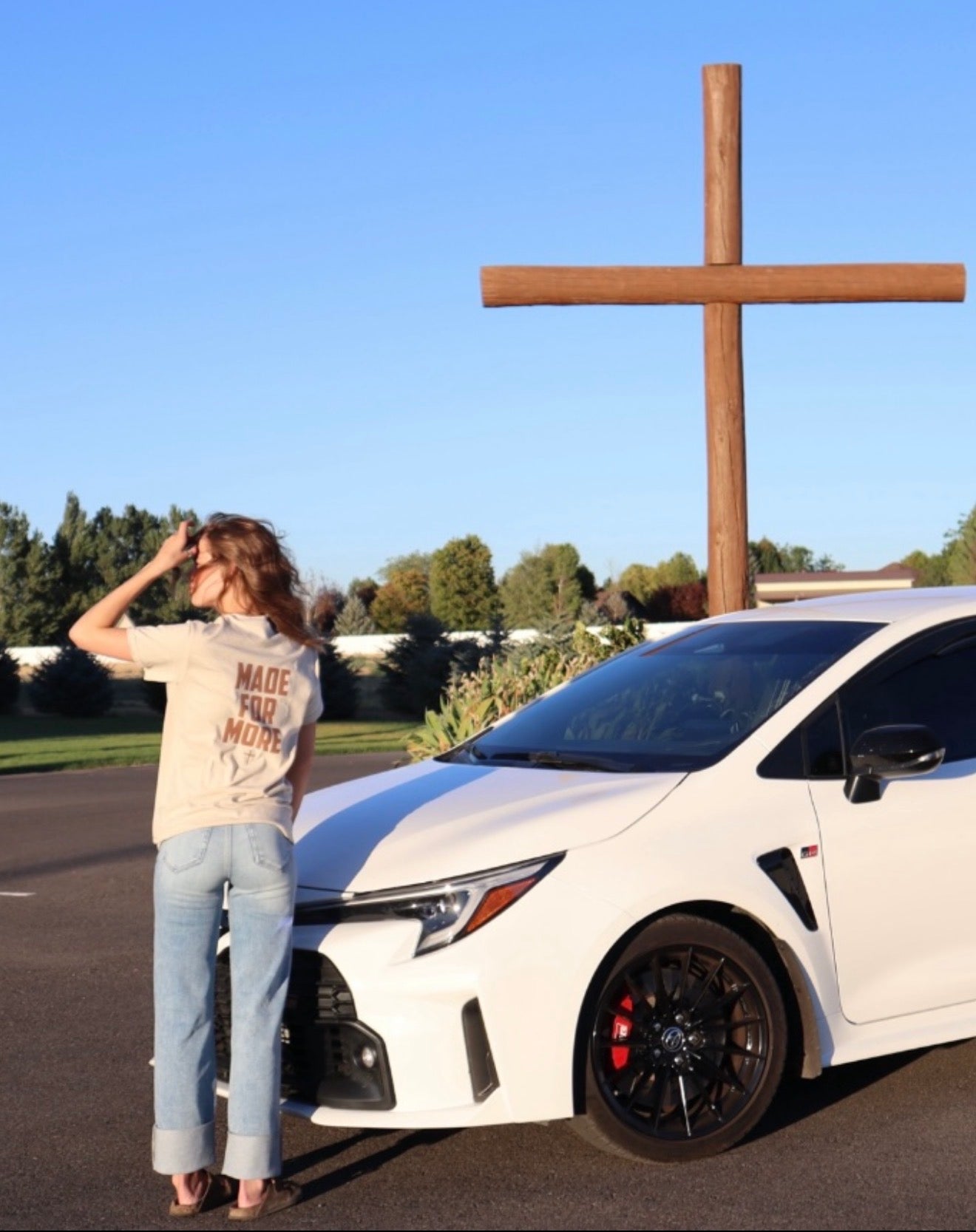 Tan Made for More tee